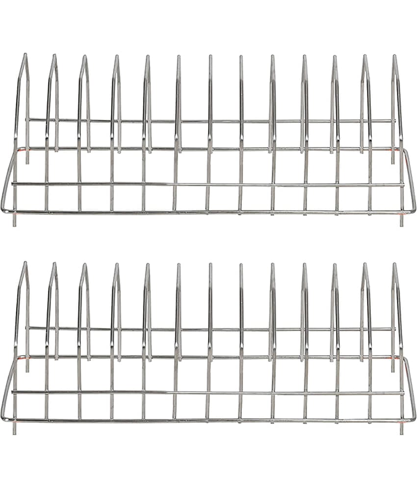 OC9 Silver Stainless Steel Dish Racks ( Pack of 2 )