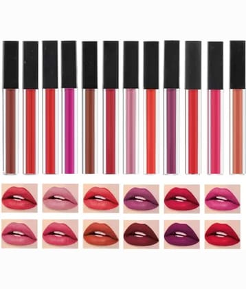 BLUSHIS Super Stay Multi Color Matte Lipstick Combo (Pack of 12)