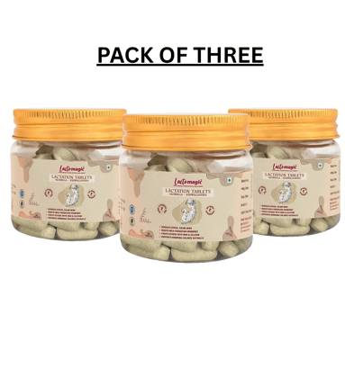 LACTOMAGIC Moringa+Ashwagandha Tablets | Olifera Leaf Extract | Drumstick Leaf Tablets | Metabolism And Immune Booster, 30 Tablets Each, Pack of 3 - 1000 mg Each
