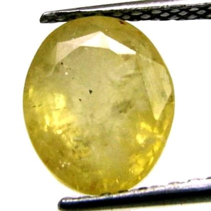 4Ct Natural Yellow Sapphire Oval Faceted Gemstone