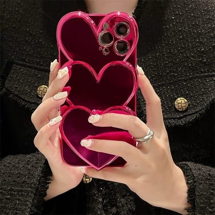 Elegant Hearts Glossy Cover-iPhone 15 Pro