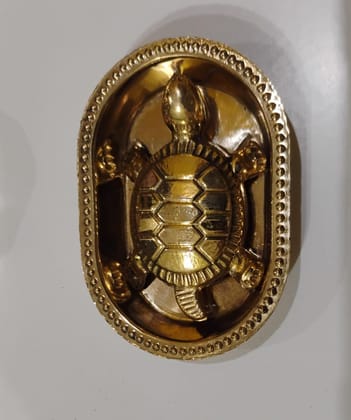 Gold 100% Pure Brass Tortoise Vastu Feng Shui Turtle For Wealth, Good Luck & Positive Energy | Home & Office Decor | Secret Wish Feature | Vastu Gift Item