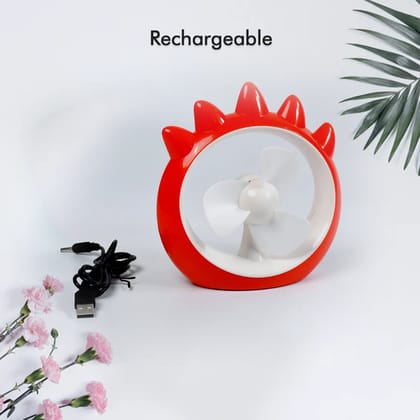 DHRUVINSRI Mini Desktop Fan – Compact, Rechargeable USB Fan for Convenient Cooling at Home, Office, Car, and On-the-Go, for Everyday Use and Versatile Cooling Needs