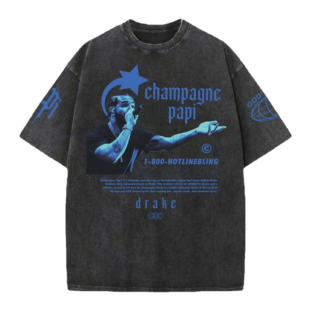 Drake Designed Oversized Tee-XS / Vintage Black