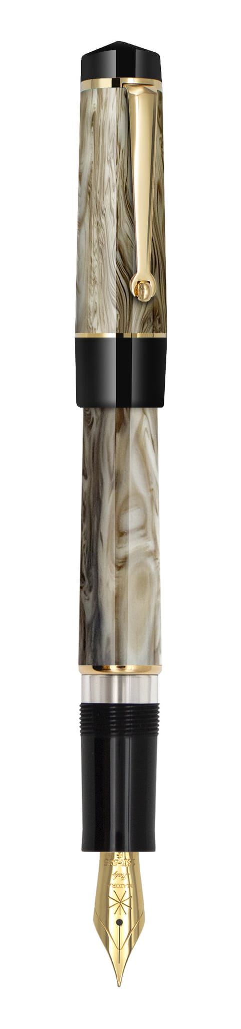 Maiora Alpha Futura K Alabastro Fountain Pen with Ink Window-14K / M