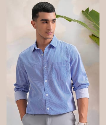 Highlander 100% Cotton Slim Fit Striped Full Sleeves Men's Casual Shirt - Multicolor ( Pack of 1 )