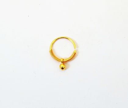 Half Circle Nose Ring With Hanging Beads
