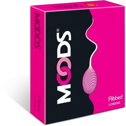 MOODS CONDOMS RIBBED 3'S