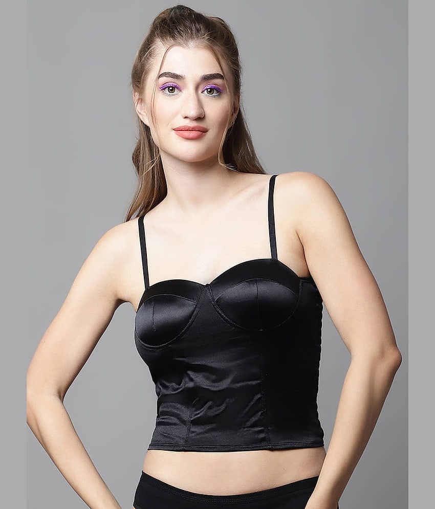 PrettyCat Satin Lightly Padded Women's Balconette Bra ( White )