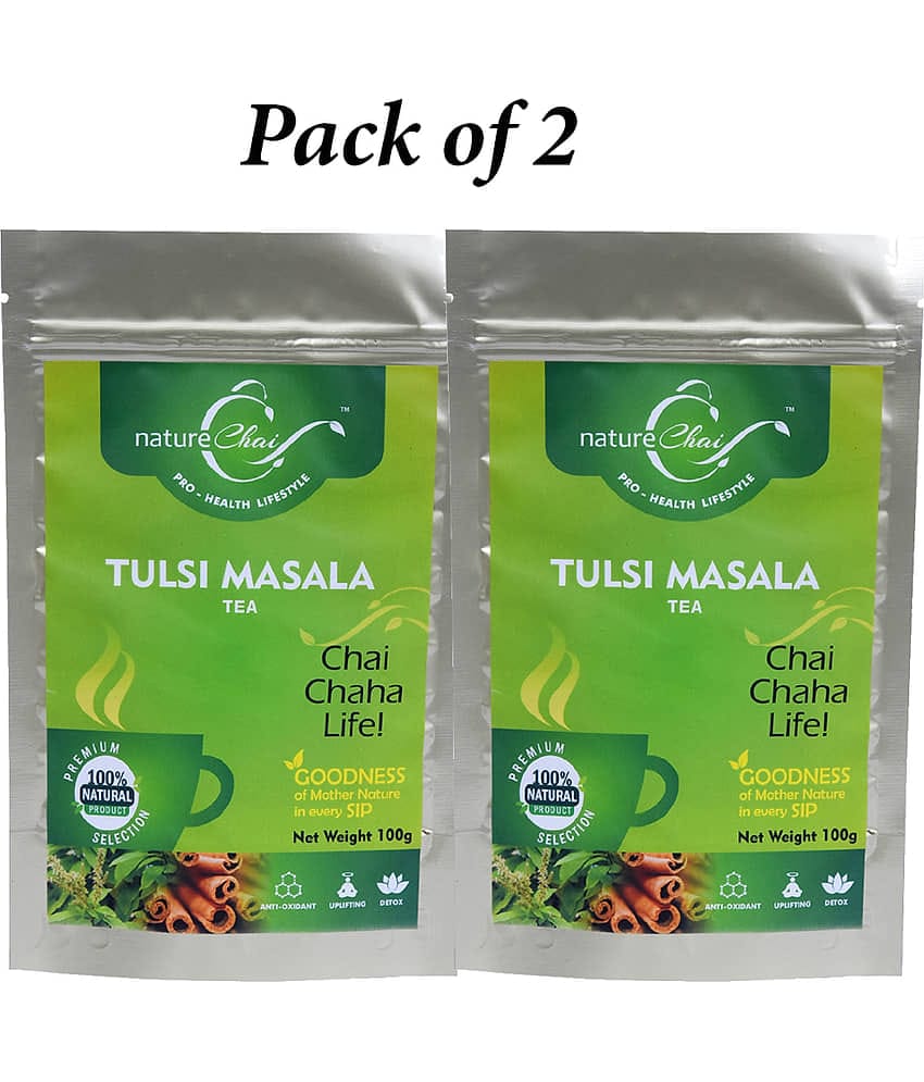 nature Chai Tulsi masala Tea Loose Leaf 100 gm Pack of 2