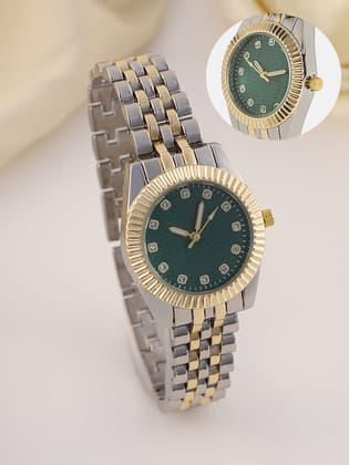 The Ribbed H-Link Round Watch-Watches