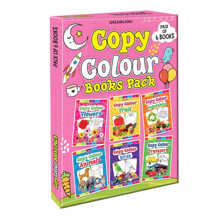 Copy Colour 6 Books Pack for Kids Age 1 -6 Years - 96 Pages Drawing and Painting Books for Early Learners [Paperback] Dreamland Publications