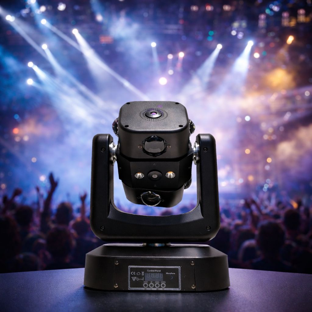 SPARKWORLD 4-Pack Single-Head RGB LED + Green Laser Moving Head Effect Lights DMX512, Sound-Activated & Auto Modes for DJs, Parties & KTV | Colour: Moving Head Laser Light - Electricals | Buy online on ZillyBuy