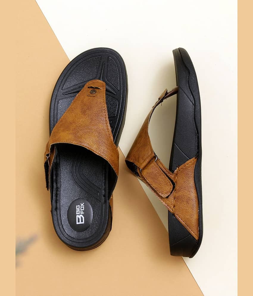 Big Fox - Tan Men's Leather Slipper