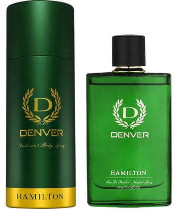 Denver Hamilton 150 ml & 100 ml perfume Deodorant Spray for Men 250 ml ( Pack of 2 )