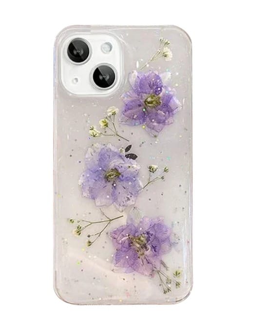 Blossoms - 3D Real Dry Flower iPhone Back Cover iPhone 16 PRO