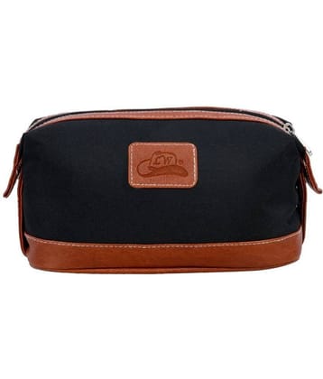 Leather Gifts Black Travel kit