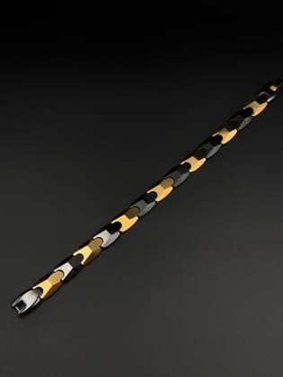 Dual Tone Black and Gold Ceramic Bracelets
