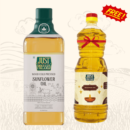 Buy Sunflower Oil 2ltrs - Free Deepam Oil 1ltr