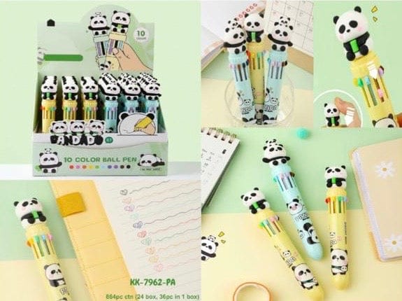 Panda 10 in 1 pen | Panda ten in one pen (1pc)-Yellow