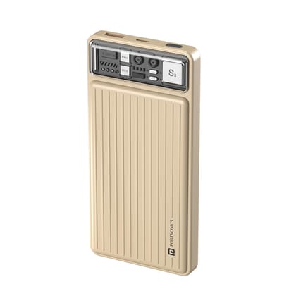Portronics Luxcell 10000 mAh Designer Power Bank (Ivory White)