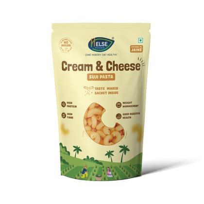 Helse Foods Suji Cream & Cheese Macaroni Pasta - Pack of 3, 345 gm Helse Foods Suji Cream & Cheese Macaroni Pasta - Pack of 3, 345 gm