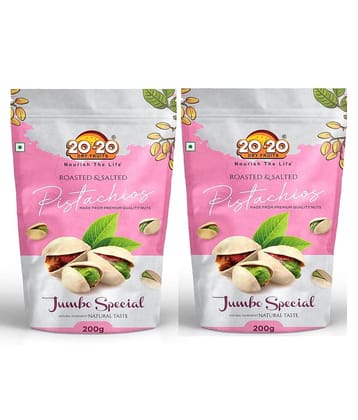 20-20 Dry Fruits Pistachio Nut (Pista) 250 Grams Each Pack of 2