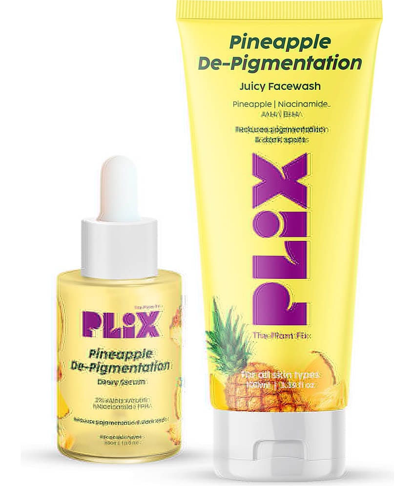 Plix 5% Pineapple Foaming Face Wash And Serum Combo for Pigmentation & Dark Spots(Pack of 2)