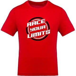 FastB Men Typography Round Neck Red T-Shirt