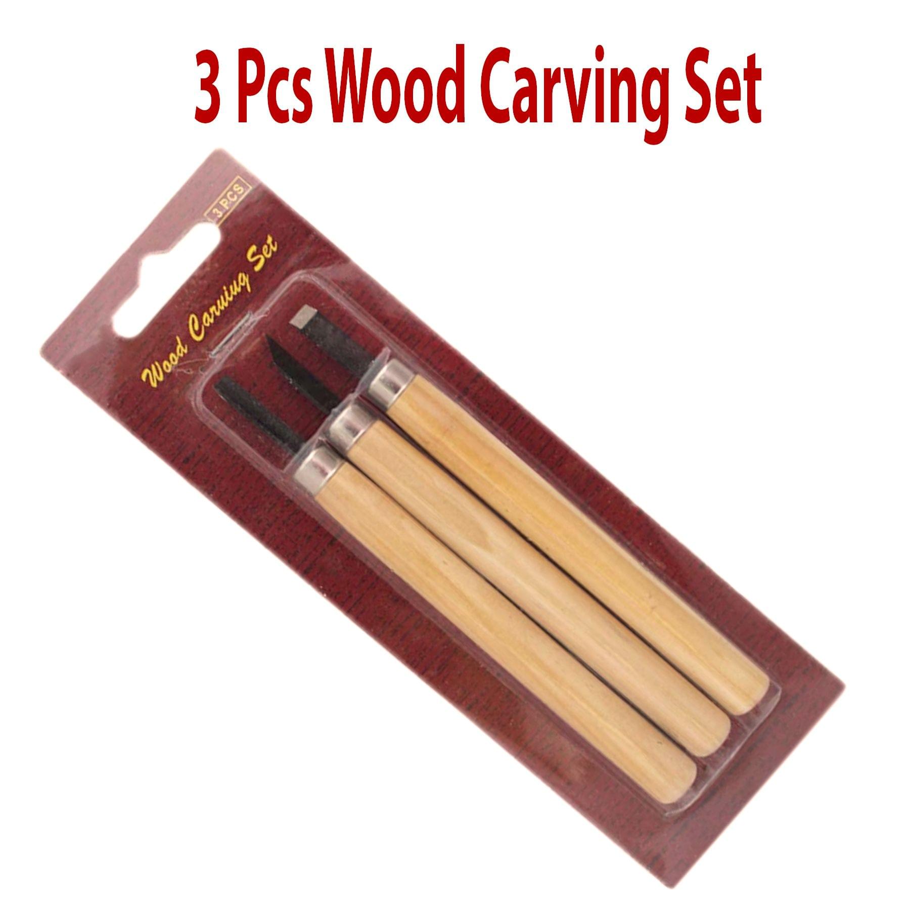 3 Pieces Wood Carving Set
