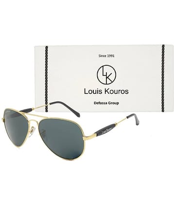 LOUIS KOUROS Gold Pilot Sunglasses ( Pack of 1 )