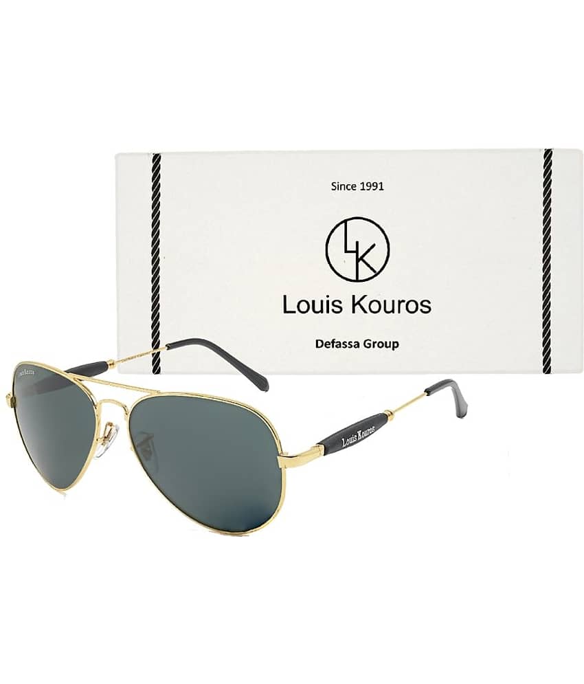 LOUIS KOUROS Gold Pilot Sunglasses ( Pack of 1 )