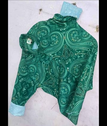 BOUGHT FIRST Cotton Blend Regular Fit Half Sleeves Men's Formal Shirt - Green ( Pack of 1 )