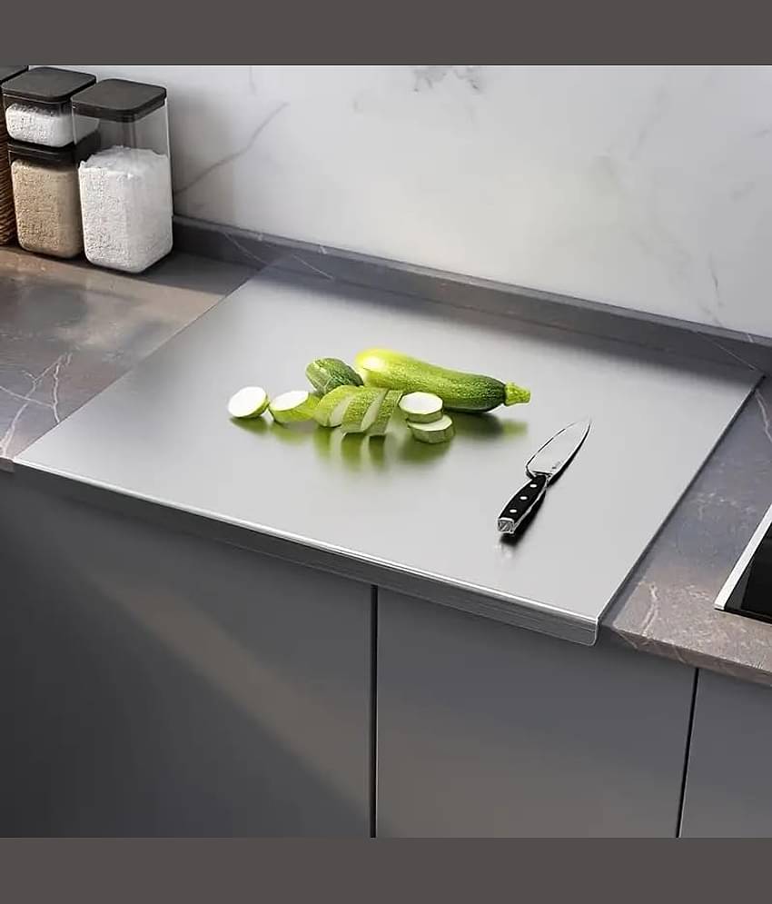 Anshri Table Top Stainless Steel Chopping Board (Set of 1)