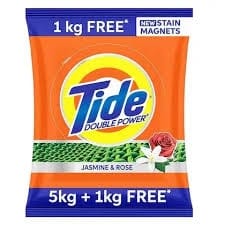 Tide Jasmine & Rose Detergent Powder 5Kg  (4Kg +1 Kg Free)