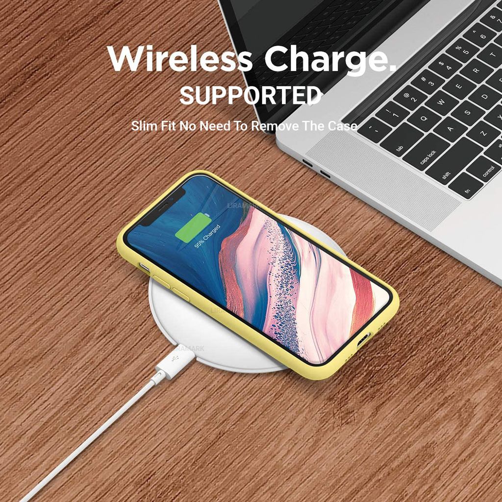 LIRAMARK Liquid Silicone Soft Back Cover Case for Apple iPhone 11 Pro Max