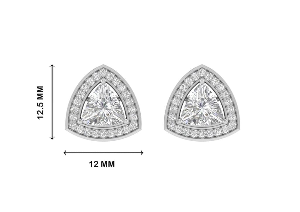 Trillion Halo Solitaire Studs