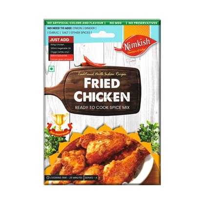 Nimkish Fried Chicken Ready to Cook Spice Mix | 100g | Onion Ginger Garlic Already in Mix | Himalayan Recipe Nimkish Fried Chicken Ready to Cook Spice Mix | 100g | Onion Ginger Garlic Already in Mix | Himalayan Recipe
