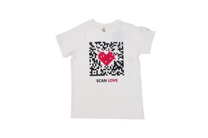 KUCHU Kids T-Shirt with Scan Love Print | Soft Cotton Tee | Lightweight | Skin-Friendly | Everyday Wear | Age 8–9 Years