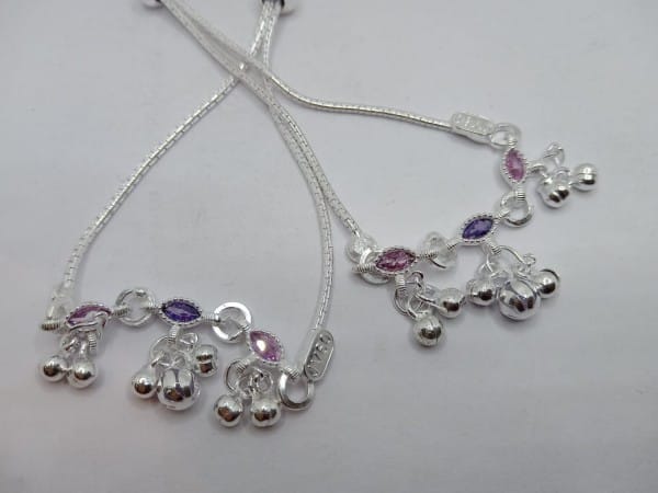 Pure silver 75percent bridal payal p = 52