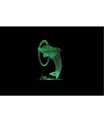 SUPER AJANTA Dolphin 2036 3D Night Lamp Multi - Pack of 1
