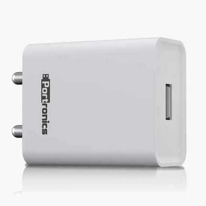 Portronics Adapto 62 12W USB Wall Charger | 2.4A Fast Charging Single USB Power Adapter Without Cable | Universal Charger for Android Smartphones, iPhone, iPad, Tablets, Bluetooth Devices & More | Compact Travel Adapter (White or Black) Portronics Adapto 62 12W USB Wall Charger | 2.4A Fast Charging Single USB Power Adapter Without Cable | Universal Charger for Android Smartphones, iPhone, iPad, Tablets, Bluetooth Devices & More | Compact Travel Adapter (White or Black)