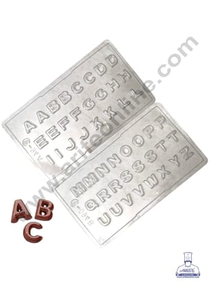 CAKE DECOR™  A to Z Alphabet Shape Mould PVC Chocolate mould (1 pcs pack) EM-094 A/B
