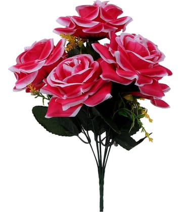 RealPBR - Pink Rose Artificial Flower ( Pack of 1 )