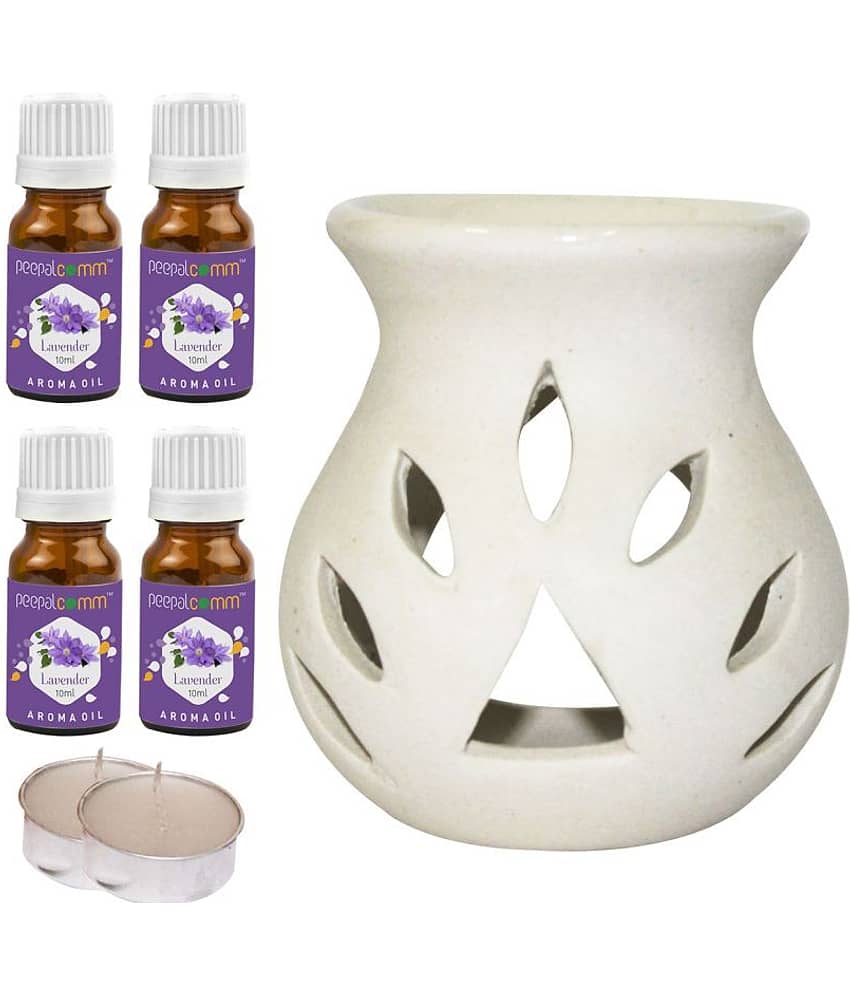 Peepalcomm Ceramic Aroma Oils & Diffusers Set - Pack of 7