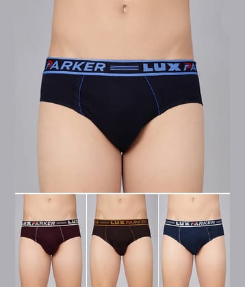 LUX PARKER Pack of 3 Cotton Blend Briefs For Men's ( Multicolor7 )