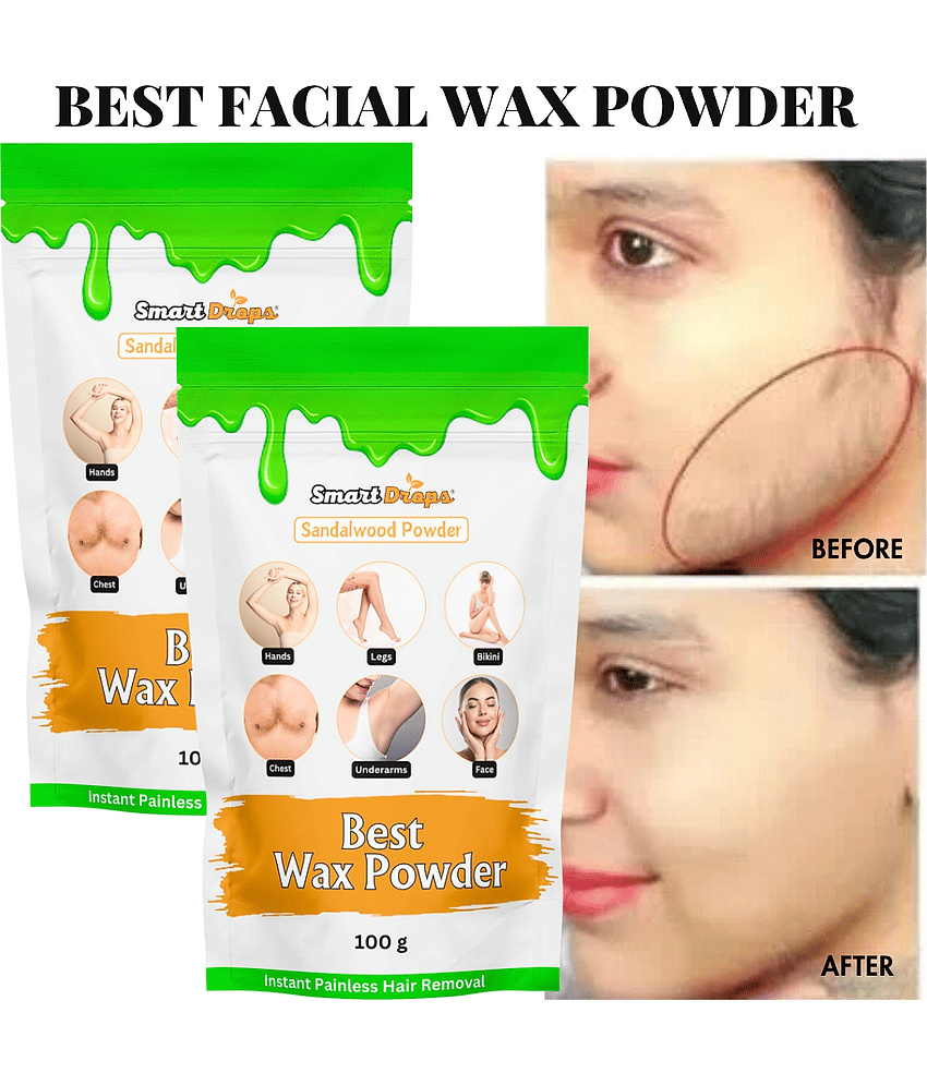 Smartdrops Organic Hair Removal Waxing for Men & Women 100 ( Pack of 2 )