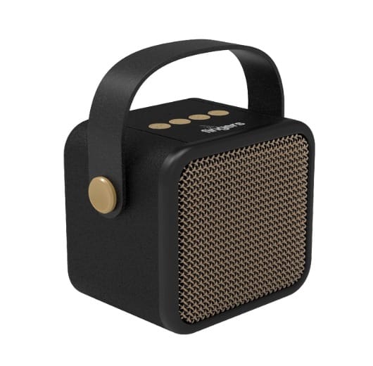 FINGERS SoundKing Portable Speaker with Magnificent Sound & Bold bass (Bluetooth | FM Radio | MicroSD | USB | AUX, 12-Hour Playtime, Free Carry Strap, Built-in Mic) - Rich Black