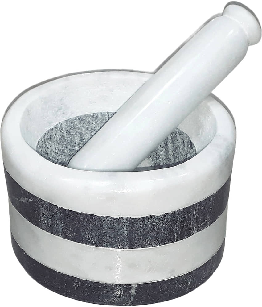 KRAFT CLOUDS - Assorted Marble Mortar & Pestel ( Pack of 1 )