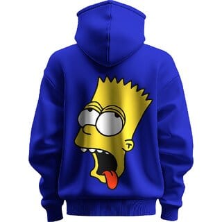 BULL CLOTHING Stylish Graphic Dark Blue Hoodie 60 Cotton, 40 Polyester 280 GSM Fleece for Comfort and Durability (S)